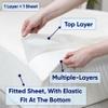 Peelaways Waterproof Disposable Bed Sheets  | As Seen On Shark Tank | 7-Layer Absorbent Wellness Sheets for Elderly, Homecare, Hospital Use and Travel - Cot (75" x 30" x 6") view 3