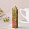 Natural Stones and Crystal Stone Tower Ore Mineral Polished Crafts Home Decoration,Unakite,50-60mm view 1
