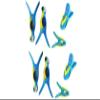 4 Set (8 Ct) 2X Blue Flipflop / 2X Blue Parrot Beach Towel Clips Jumbo Size for Beach Chair, Cruise Beach Patio, Pool Accessories for Chairs, Household Clip, Baby Stroller view 1