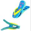 4 Set (8 Ct) 2X Blue Flipflop / 2X Blue Parrot Beach Towel Clips Jumbo Size for Beach Chair, Cruise Beach Patio, Pool Accessories for Chairs, Household Clip, Baby Stroller view 2