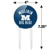 Acrylic Millikin University Big Blue Logo Cake Topper Party Decoration for Wedding Anniversary Birthday Graduation view 2