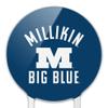 Acrylic Millikin University Big Blue Logo Cake Topper Party Decoration for Wedding Anniversary Birthday Graduation view 3