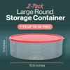 2 Pack Pie Carrier Cake Storage Container with Lid | 10.5" Large Round Plastic Cupcake Cheesecake Muffin Flan Cookie Tortilla Holder Storage Containers Airtight | Pie Keeper Transport Container view 4