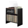 Crosley Furniture Portland Record Player Stand, Media Console with Vinyl Storage, Modern Home Organizer, Black view 1