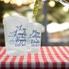 Custom Party Cups Personalized with your Logo or Message Disposable or Reusable 16 oz Plastic Stadium Cups Starting at Set of 10 - White view 2