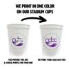 Custom Party Cups Personalized with your Logo or Message Disposable or Reusable 16 oz Plastic Stadium Cups Starting at Set of 10 - White view 4