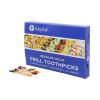 10,000 Count | KingSeal Regular Sandwich Frill Toothpicks, Assorted Colors, 2.5 Inch Length, Bamboo Wood - 10 Boxes x 1000 Each view 1