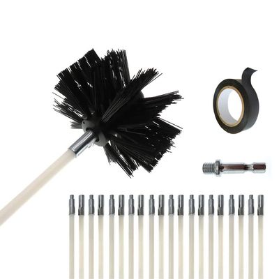 12-50FT Dryer Vent Cleaning Brush,Dryer Vent Cleaner Kit,Chimney Cleaning Brush Kit,Fireplace Chimney Brushes Kit,Dryer Duct Cleaning Kit,Use with or Without a Power Drill 2 Year Warranty (Size : 40f