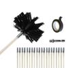 12-50FT Dryer Vent Cleaning Brush,Dryer Vent Cleaner Kit,Chimney Cleaning Brush Kit,Fireplace Chimney Brushes Kit,Dryer Duct Cleaning Kit,Use with or Without a Power Drill 2 Year Warranty (Size : 40f view 1