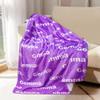 Personalized Throw Blankets Gift for Girls Boys, Custom Baby Blanket with Name,Birthday Gift for Her Him, Super Soft Blanket Gift for Her Christmas Memorial Day Valentines Day Gifts (Purple) view 2