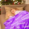 Personalized Throw Blankets Gift for Girls Boys, Custom Baby Blanket with Name,Birthday Gift for Her Him, Super Soft Blanket Gift for Her Christmas Memorial Day Valentines Day Gifts (Purple) view 3