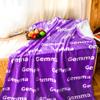 Personalized Throw Blankets Gift for Girls Boys, Custom Baby Blanket with Name,Birthday Gift for Her Him, Super Soft Blanket Gift for Her Christmas Memorial Day Valentines Day Gifts (Purple) view 4