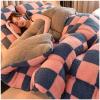ZTGL Thickened Warm Double-Sided Fleece Plush Quilt, Winter Lamb Velvet Fiber Quilt, Super Warm Velvet Comforter Core Winter Blanket Soft Warm Queen Quilt Bedding for Home,Pink,150x200cm(2kg) view 3