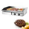 Electric Griddle Flat Hotplate Commercial Countertop BBQ Grill Stainless Steel Nonstick Barbecue, Efficient Nonstick Burger Bacon Kitchen Barbeque Countertop for Barbecue Omelette Fried Food,822 view 1