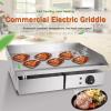 Electric Griddle Flat Hotplate Commercial Countertop BBQ Grill Stainless Steel Nonstick Barbecue, Efficient Nonstick Burger Bacon Kitchen Barbeque Countertop for Barbecue Omelette Fried Food,822 view 3