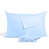 Toddler Travel Small Pillow case 12"x16" Zipper Set of 2 Small Pillow Cases 500 Thread Count 100% Soft Egyptian Cotton Decorative Nursery Travel Pillow Cover 12x16 Inch, Light Blue view 1