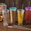 24 Pcs, Highly Clear Reusable Straws with 4 Brushes, 10.5 in Long Hard Plastic Drinking Straws, Transparent Replacement Straws for 16OZ-32 OZ Tumblers, Cups, Jars, Stanley, YETI, Starbucks view 2