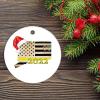 Connecticut Home 2022 Ornament Connecticut Custom State Customized Round Ceramic Ornament Personalized Christmas Ornaments view 2