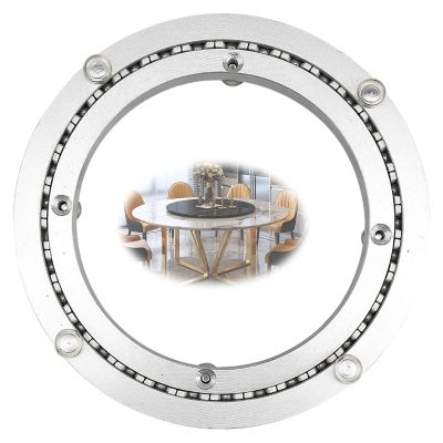 Lazy Susan Turntable Bearing,Heavy Duty Aluminum Alloy Turntable Bearing,Turntable Ring Rotating Bearing, A Variety Of Sizes Can Be Selected (Color : Silver, Size : 600mm (24 inches))