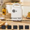 Electric Waffle Maker 5 in 1, Quick Breakfast Multifunctional Iron Machine, Compact Design, Breakfast Machine, Toaster, Non Stick Surface, for Waffles, Donuts, Sandwich, Steak Panini Gift,Pink view 2