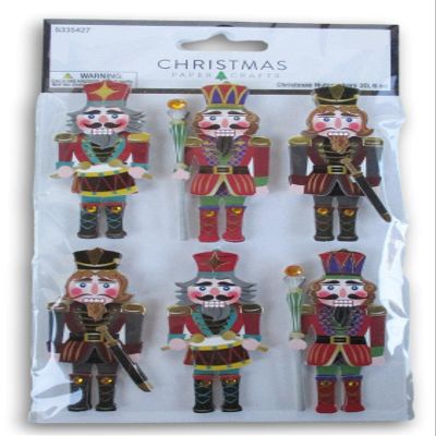 Christmas Nutcracker 3D Stickers - 6 Count