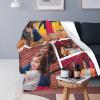 Custom Blanket Photos Picture Collage Personalized Customized Throw Blankets, Flannel Throw Blankets for Family, Wedding, Children, Lovers, Father Day-4Photos 40x50in view 2