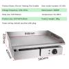 Electric Countertop Griddle, Stainless Steel Electric Griddle Countertop Hot Plate Commercial BBQ Grill, Burger Bacon Kitchen Barbeque Countertop for Fry Eggs, Pies, Meets, Hamburgers,818 view 2
