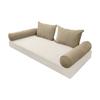 Prolinemax Style V4 Twin Size Velvet Pipe Trim Indoor Daybed Bolster Pillow Cushion Fitted Sheet |Cover ONLY| AD304 view 2