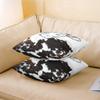 Cow Print Throw Pillow Cover 16x16 Cow Bedding Set,Floral Cowhide Pillow Cover Farmhouse Highland Cattle Fur Cushion Case Black White Brown Animal Cow Skin Decorative Square Pillow Case view 3