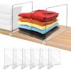 Acrylic Shelf Dividers for Closet Organization 6PCS Closet Shelf Divider Closet Dividers for Shelves Shelf Organizer for Closet Shelf Organizer For Wood Closet Separator Clear view 1