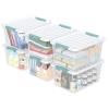 Bblina 6 Packs 35 L Clear Plastic Latching Bins with Lids, Large Storage Tote Boxes view 1