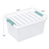 Bblina 6 Packs 35 L Clear Plastic Latching Bins with Lids, Large Storage Tote Boxes view 4