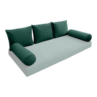 Cover ONLY Model V3 Full Velvet Knife Edge Indoor Daybed Cushion Bolster - AD317