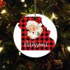Christmas Ornament Missouri US State Buffalo Check Plaid Cut Out 2022 Personalized Christmas Ornament State Buffalo Check Plaid Santa Missouri 3" Ceramic Elegant Christmas Hanging Ornaments view 1