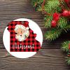 Christmas Ornament Missouri US State Buffalo Check Plaid Cut Out 2022 Personalized Christmas Ornament State Buffalo Check Plaid Santa Missouri 3" Ceramic Elegant Christmas Hanging Ornaments view 2