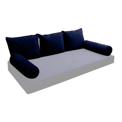 Cover ONLY Model V3 Twin Velvet Same Pipe Indoor Daybed Cushion Bolster - AD373