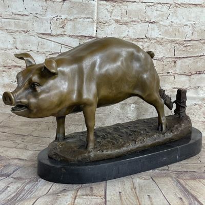 EUROPEAN BRONZE Art Decor Statue Pure Bronze Copper Lucky Pig Furniture Sculpture Figure Gift Decor Sale Home Art