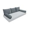 Cover ONLY Model V3 Twin Velvet Same Pipe Indoor Daybed Cushion Bolster - AD347 view 1