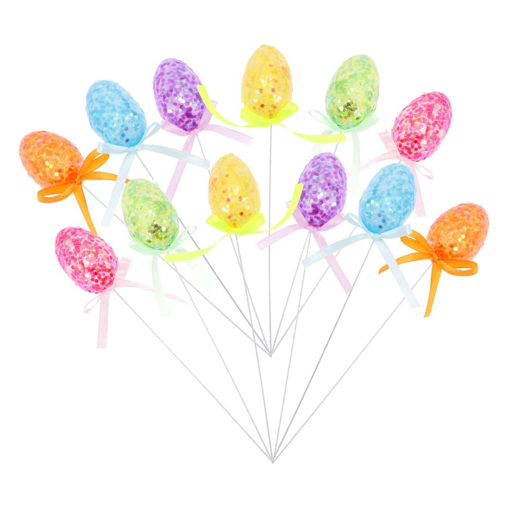 Gogogmee Easter Artificial for Decoration 12pcs Easter Inserted Ornament Set Style