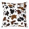 Cowhide Throw Pillow Cover 16x16 Farm Cow Print Pillow Cover Brown Black Tie Dye Cushion Cover for Kids Boys Girls Adults Farmhouse Animal Western Cowboy Decorative Square Pillow Case view 1
