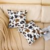 Cowhide Throw Pillow Cover 16x16 Farm Cow Print Pillow Cover Brown Black Tie Dye Cushion Cover for Kids Boys Girls Adults Farmhouse Animal Western Cowboy Decorative Square Pillow Case view 2