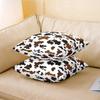 Cowhide Throw Pillow Cover 16x16 Farm Cow Print Pillow Cover Brown Black Tie Dye Cushion Cover for Kids Boys Girls Adults Farmhouse Animal Western Cowboy Decorative Square Pillow Case view 3