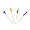2000 Count | KingSeal Regular Sandwich Frill Toothpicks, Assorted Colors, 2.5 Inch Length, Bamboo Wood - 2 Boxes x 1000 Each view 2