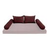 Prolinemax Style V4 Full Size Velvet Knife Edge Indoor Daybed Bolster Pillow Cushion Fitted Sheet |Cover ONLY| AD368 view 1