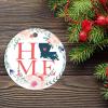 Christmas Ornament Louisiana Home 2022 Holiday Present Louisiana US State American Flag Cut Out 2022 Christmas Ceramic Ornament Ceramic Elegant Hanging Christmas Tree Decorations view 2