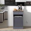 Betterhood Tilt Out Trash Cabinet 10 Gallon Wooden Free Standing Laundry Sorter Cabine,Recycling Cabine with Hideaway Drawer,Tilt Out Trash Cabinet Can Bin Kitchen view 2
