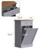 Betterhood Tilt Out Trash Cabinet 10 Gallon Wooden Free Standing Laundry Sorter Cabine,Recycling Cabine with Hideaway Drawer,Tilt Out Trash Cabinet Can Bin Kitchen view 3