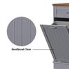 Betterhood Tilt Out Trash Cabinet 10 Gallon Wooden Free Standing Laundry Sorter Cabine,Recycling Cabine with Hideaway Drawer,Tilt Out Trash Cabinet Can Bin Kitchen view 4