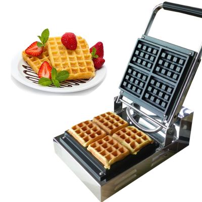 Belgian Waffle Maker 1200W, Non Stick Cooking Plates Waffle Iron Machine with Adjustable Temperature Control, Deep Fill Large Belgian Waffles, Indicator Lights, Compact Design, Electric,4 Slice
