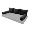 SLIPCOVER ONLY Contrast Full Style V3 Velvet Indoor Daybed Bolster Cushion AD350 view 1
